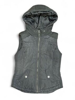 Y2K Aeropostale Knit Puffer Hybrid Hooded Vest